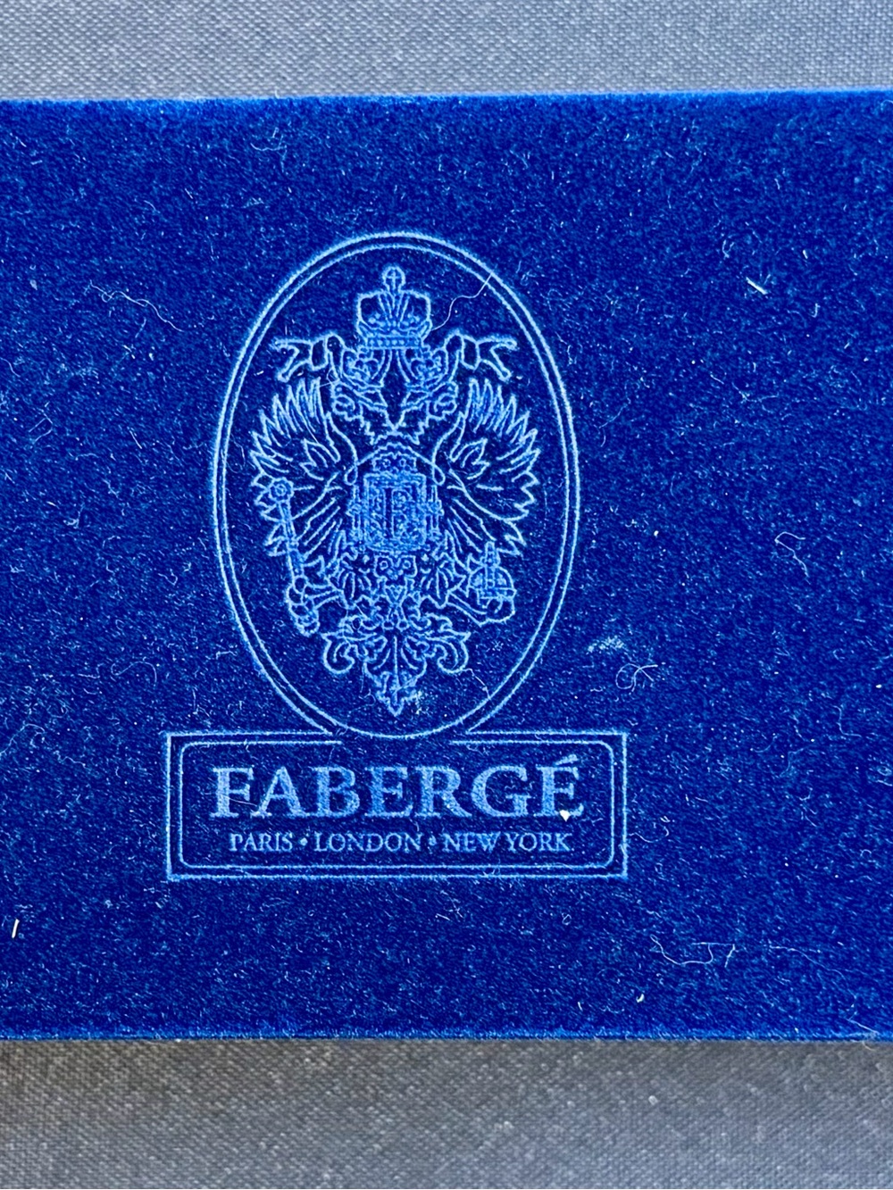 Fabergé Blue Velvet Logo Pouch